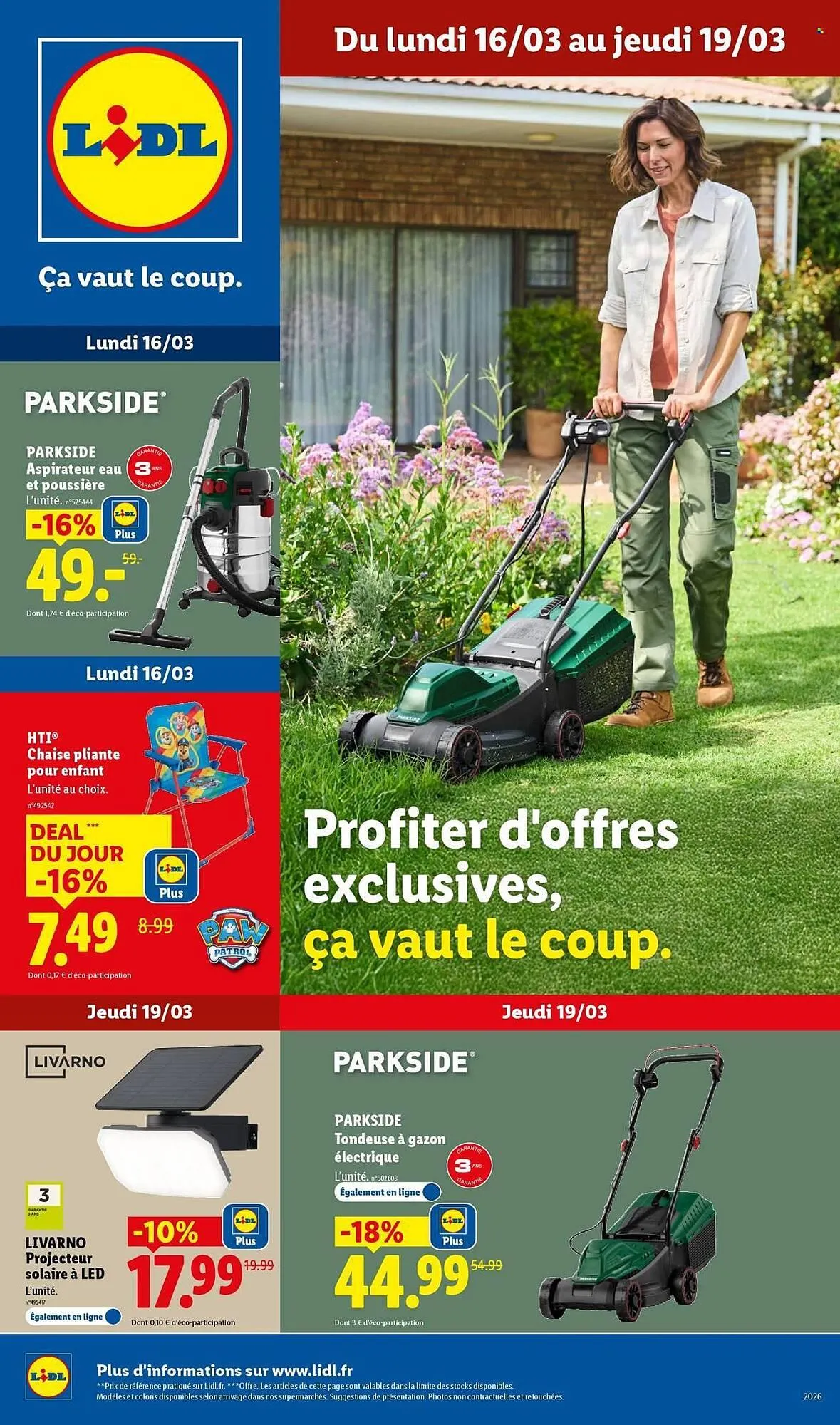 Catalogue Lidl du 16 mars au 19 mars 2026 - Catalogue page 1