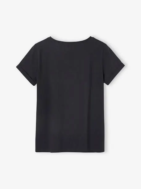 T-shirt à message grossesse et allaitement en coton bio personnalisable - gris anthracite