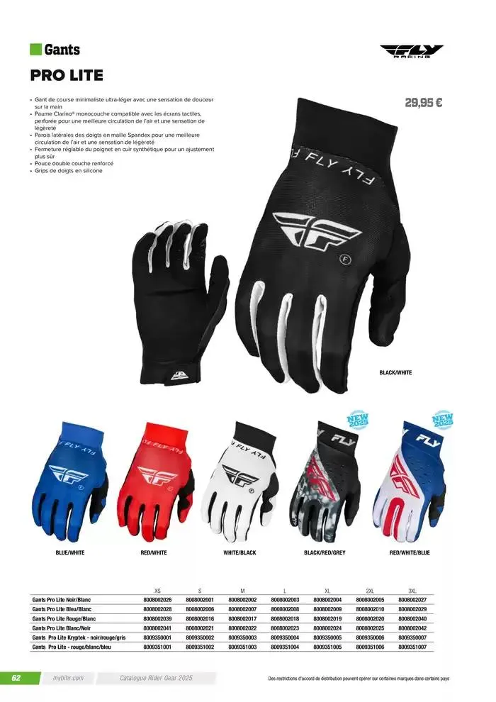 FLY RACING 2025 du 20 novembre au 31 août 2025 - Catalogue page 64