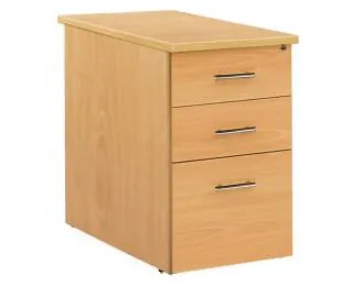 Caisson bout de bureau - 3 tiroirs - P80 cm - URBAN - Chêne