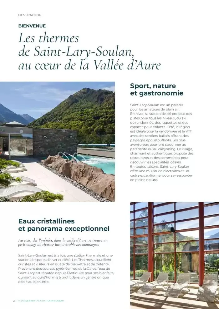 Brochure établissement Saint-Lary-Soulan 2025 du 31 mars au 1 novembre 2025 - Catalogue page 2