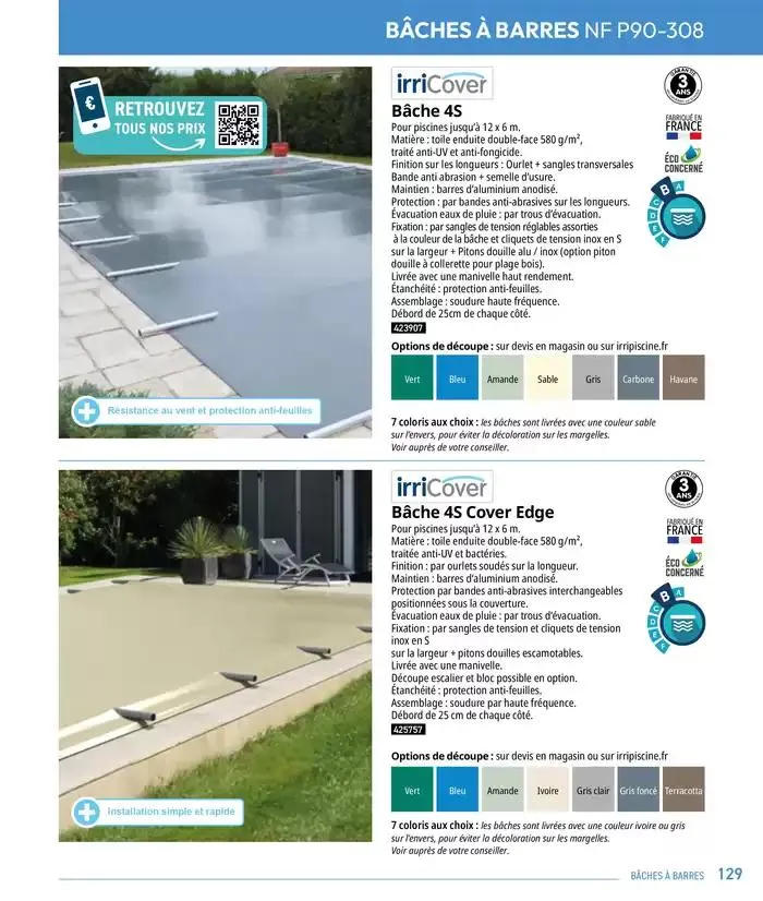 Les plaisir de l'eau Piscine,Spa,Arrosage du 10 mars au 31 décembre 2025 - Catalogue page 129