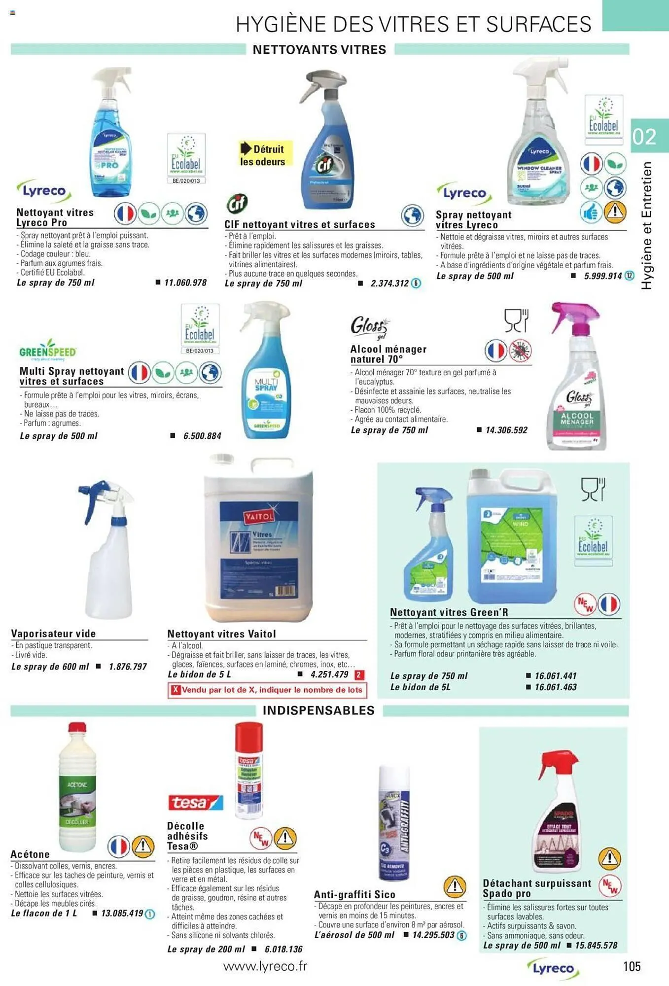 Catalogue Lyreco du 15 mai au 31 décembre 2023 - Catalogue page 105