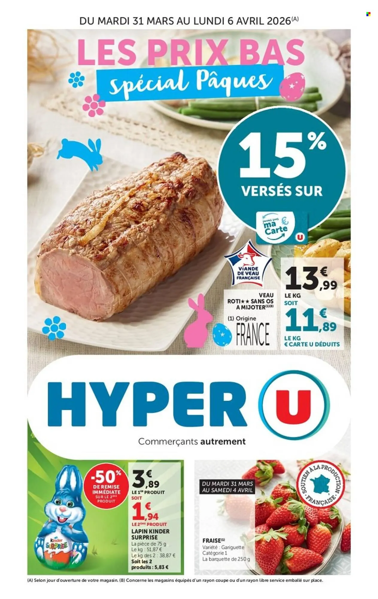 Catalogue Hyper U du 31 mars au 6 avril 2026 - Catalogue page 1