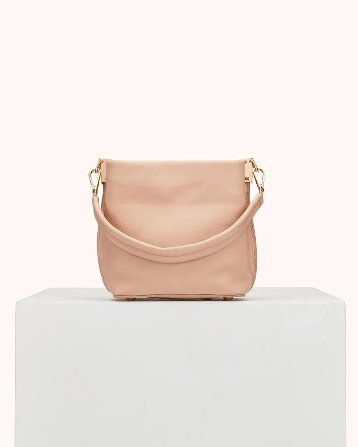 PETIT SAC AUREL en cuir lisse nude