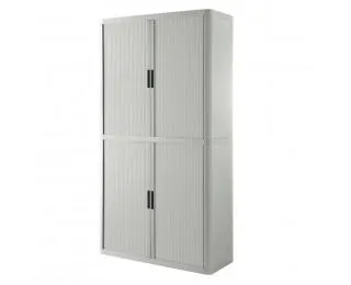 Armoire à rideaux EASY OFFICE - PAPERFLOW - 2m - Corps gris, rideaux gris