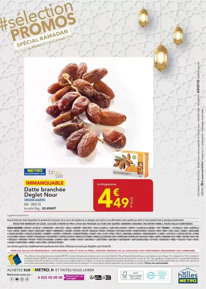 Metro #Sélection Promos Spécial Ramadan du 30 janvier au 29 mars 2025 - Catalogue page 20