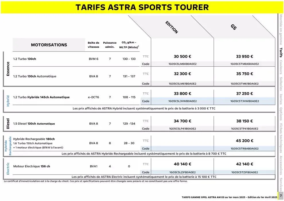 Opel Astra et Astra Sports Tourer du 3 avril au 3 avril 2026 - Catalogue page 8