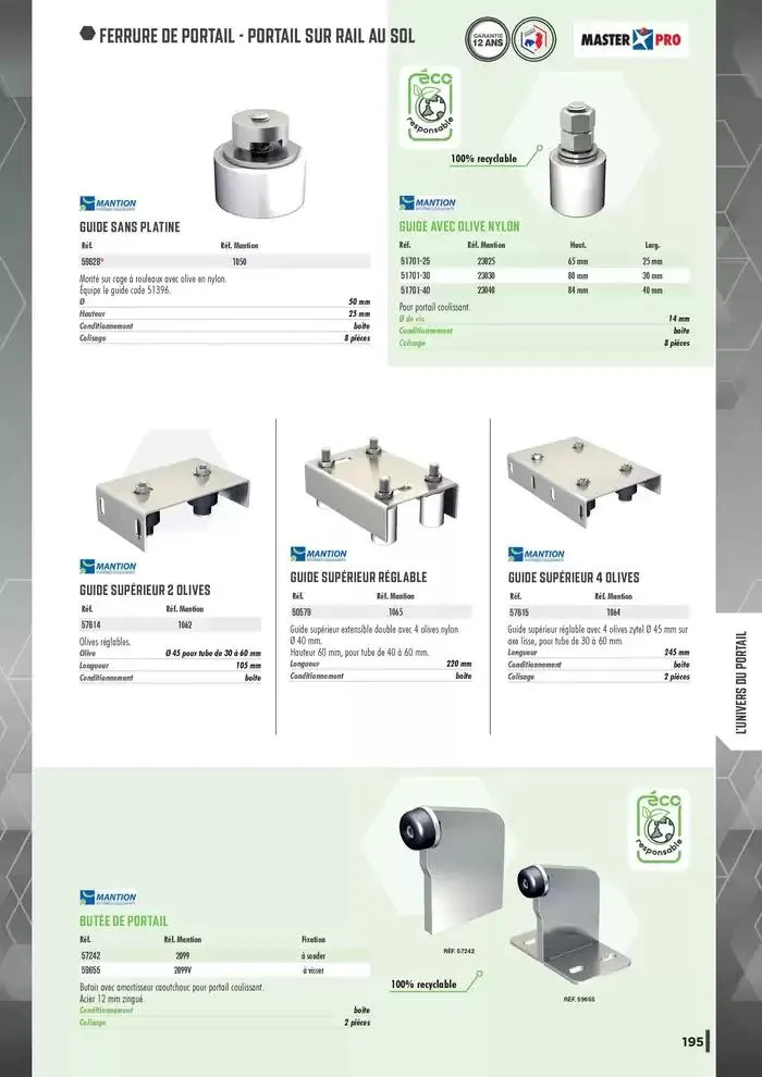Guide Quincaillerie Serrurerie 2025 - 2026 du 1 avril au 1 avril 2026 - Catalogue page 197