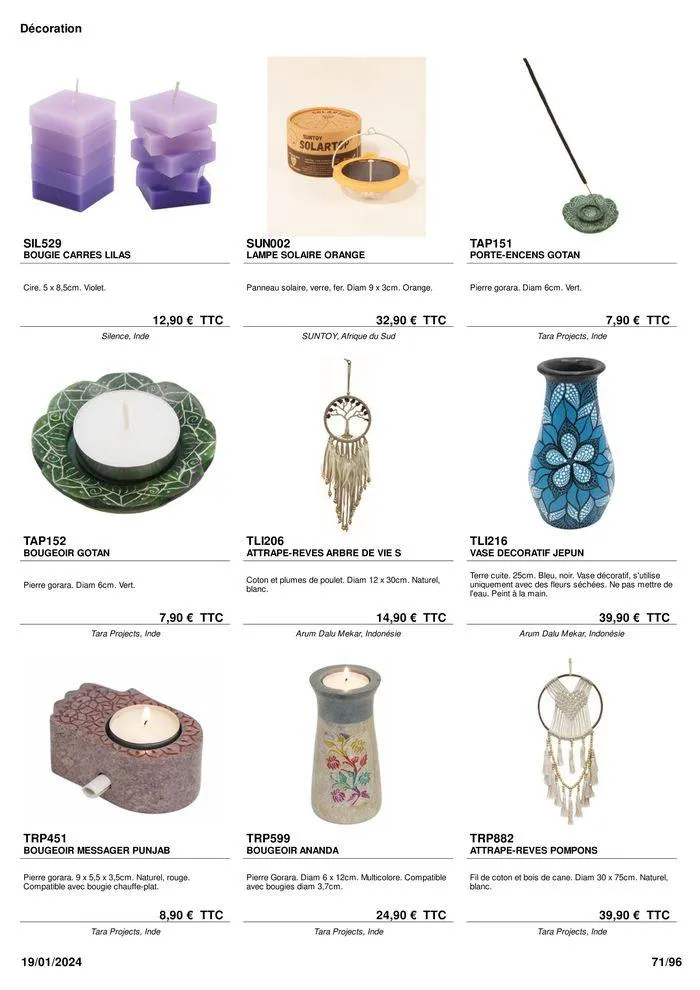 ARTISANAT . DéCORATION . MODE . JOUETS du 9 février au 31 août 2024 - Catalogue page 73