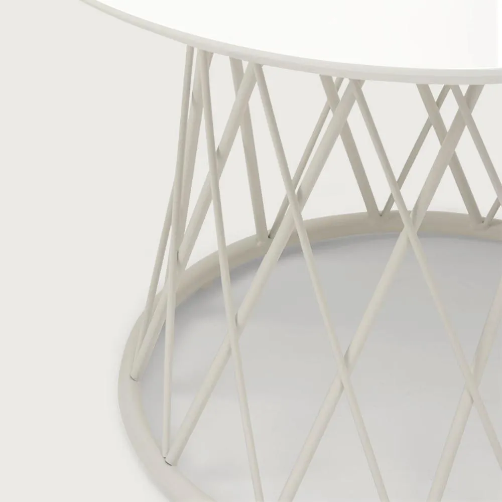 Corfu Side Table, White