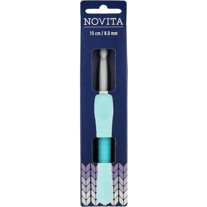 Virkkuukoukku Novita 15 cm 8.0 ergonominen