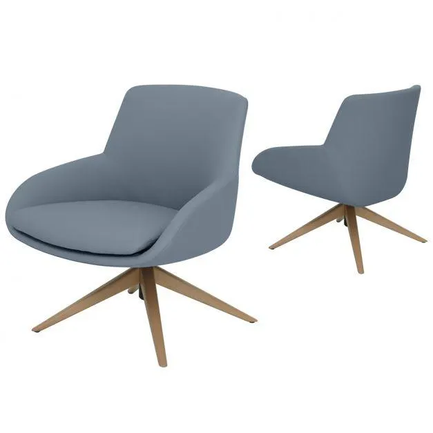 NOOM - sillón de visita vinil azul titanio