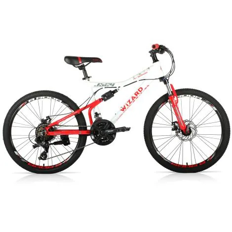 Wizard JS24 Kids Full Suspension MTB Bike - 24" Wheels
