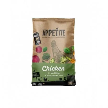 APPETITE CROQUETTES SANS CÉRÉALES GRAND CHIEN POULET ADULTE 3KG