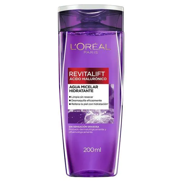 Agua Micelar L'Oreal París Revitalift Filler con Ácido Hialurónico x 200 ml