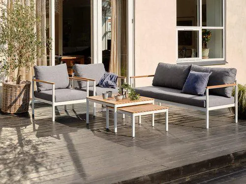 Set lounge ODDESUND 5 posti bianco