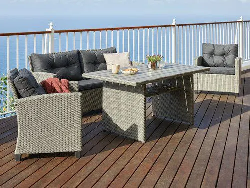 Set lounge VISBY 4 posti grigio