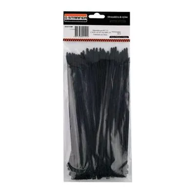 Abraçadeira de Nylon Preta 250x3,6mm Com 100 Peças - Starfer - Referência: 1011235