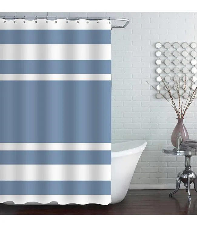 LAUREN TAYLOR ALENA STRIPE SHOWER CURTAIN AST 70X72" (MP12)
