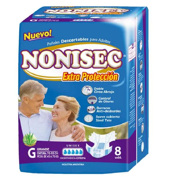 Pañales Nonisec Elastizados Unisex G