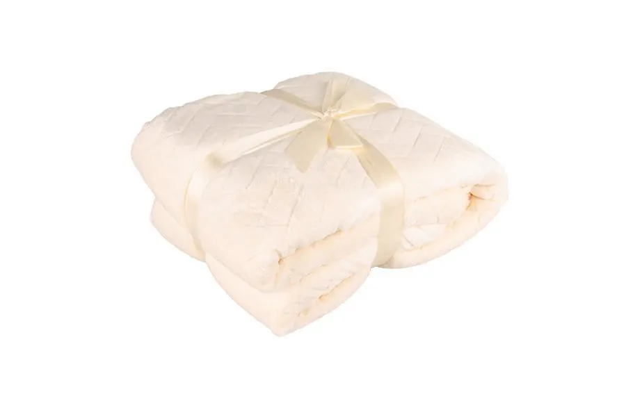 Deka beránek Parkety 150 x 200 cm krémová