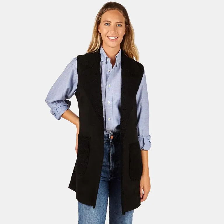 Chaleco de mujer con interior de pelo sintético