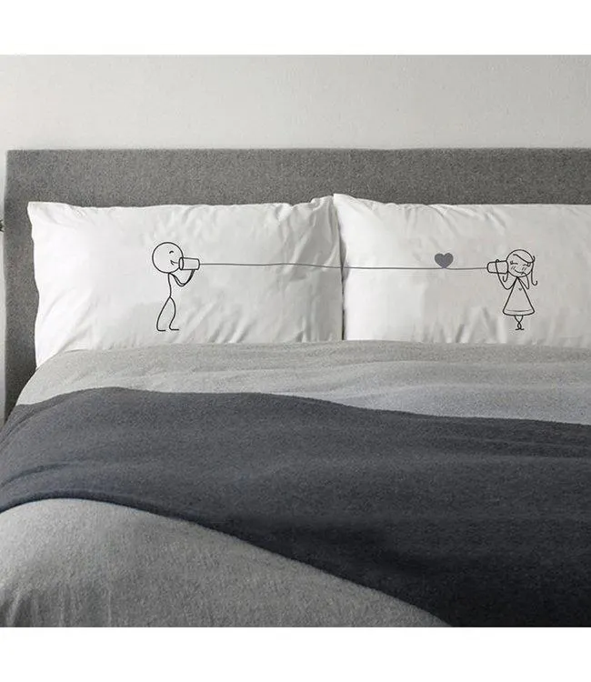 LAUREN TAYLOR HIS/HER PILLOWCASE PAIR AST S/Q (MP15)