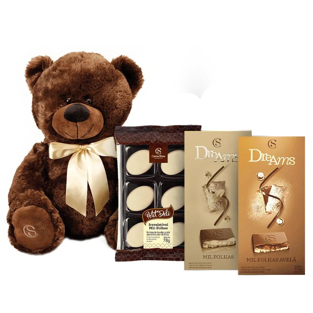 Kit Urso Marrom Mil Folhas