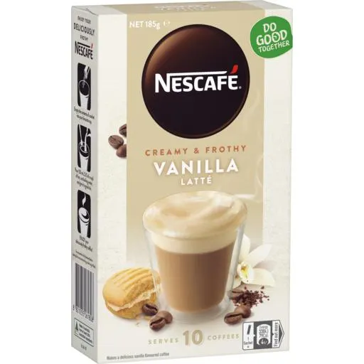 Nescafe Cafe Menu Vanilla Latte 10 Pack