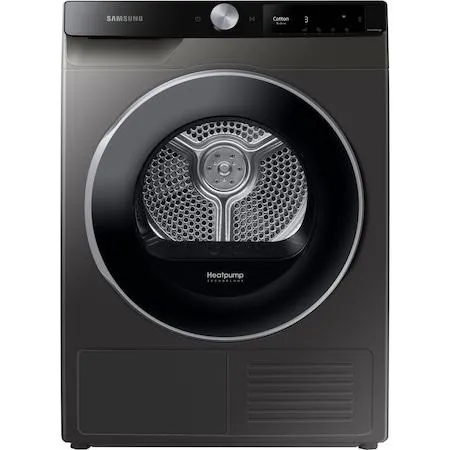 Samsung DV90T6240LX/S7 Hőszivattyús szárítógép, 9 kg, AI Control, Quick Dry, Hygiene Care, Optimal Dry, Air Wash, Wifi, A+++ energiaosztály, Inox