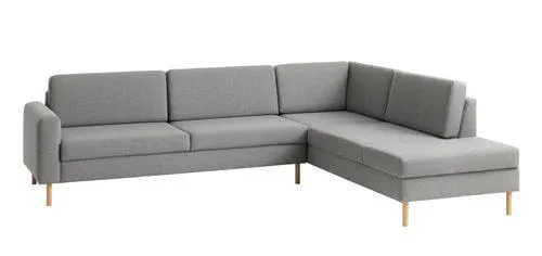 Hoekbank SVALBARD open einde rechts lichtgrijs