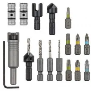 Wolfcraft Flipbit sarja kaikki yhdessä 16 osaa