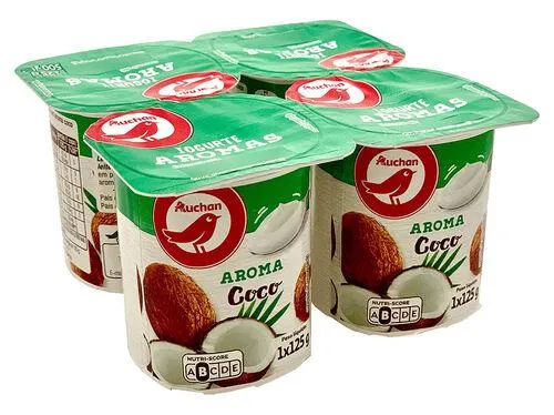 iogurte auchan aroma côco 4x125g