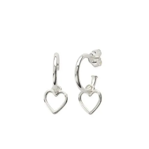 Pendientes Corazón Plateado