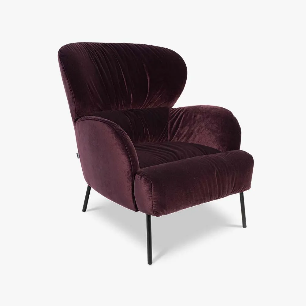 ROSS Sessel/Hocker bordeaux