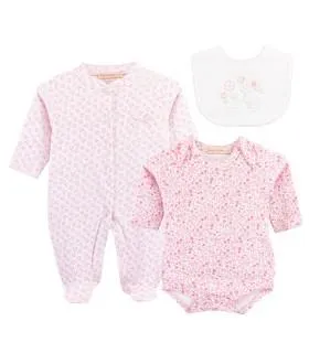 Ajuar De 3 Piezas 100% Algodón Pima | Colección Tini Flower