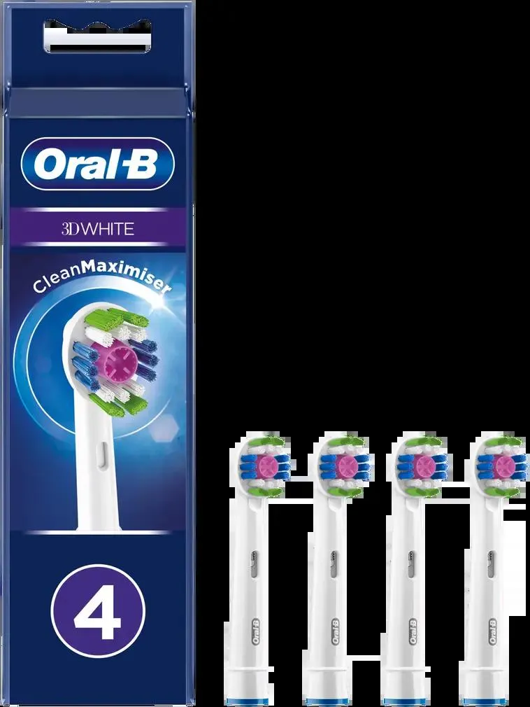 Oral-B 3D White vaihtoharja CleanMaximiser -tekniikalla 4kpl