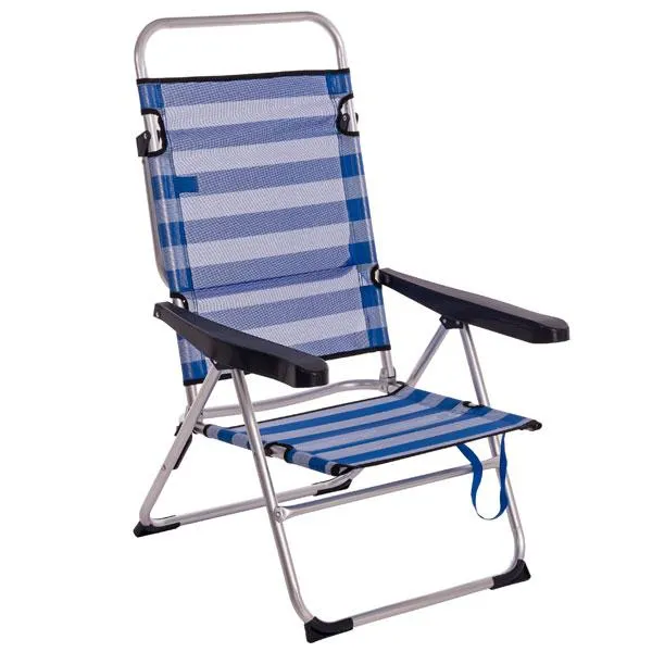 SILLA ALTA 5 POSICIONES ALUMINIO AZUL