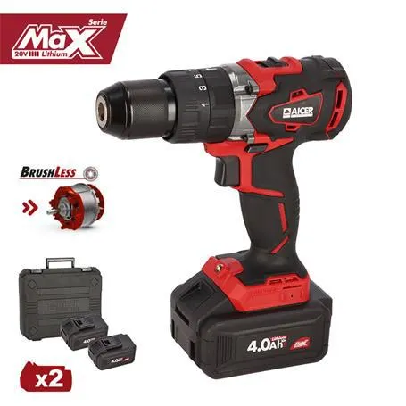 TALADRO 20V SIN CARBONES 2X4AH SERIE MAX AICER