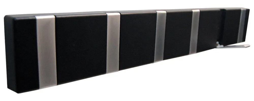 Knagerække Flex med 6 knager - sort