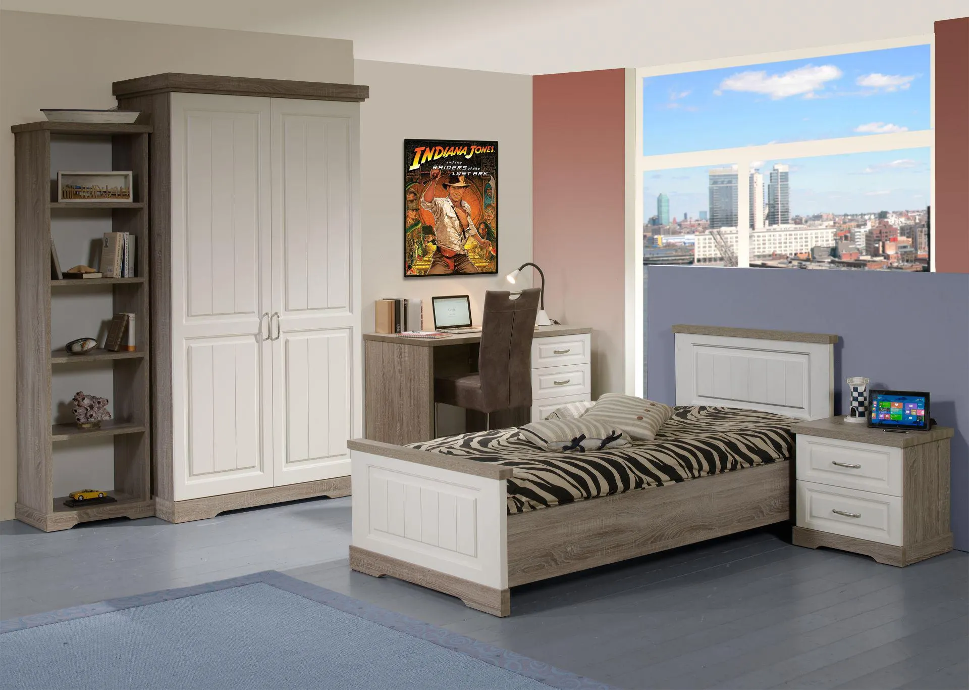 Boekenkast JANA Truffel+Porcelein