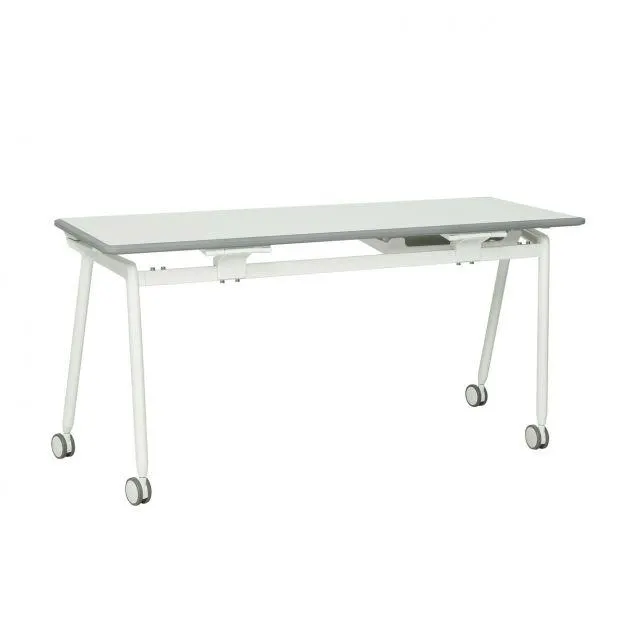 ESCRITORIO - 02 personas con bandeja y borde PU