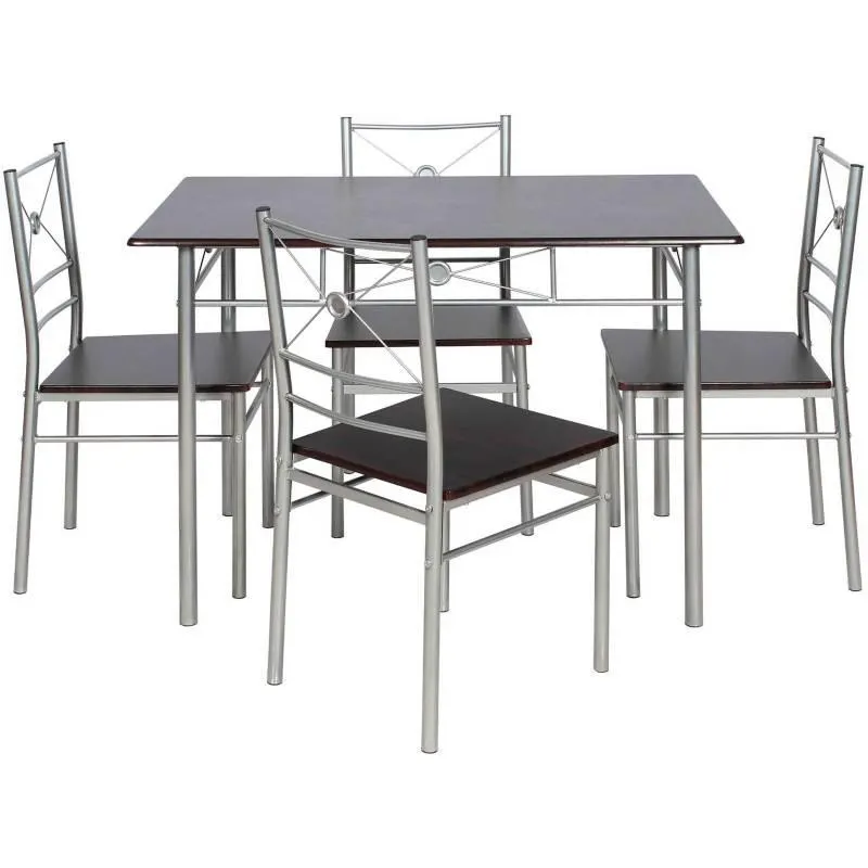 Juego de Comedor Brasilia 4 Sillas Wengue
