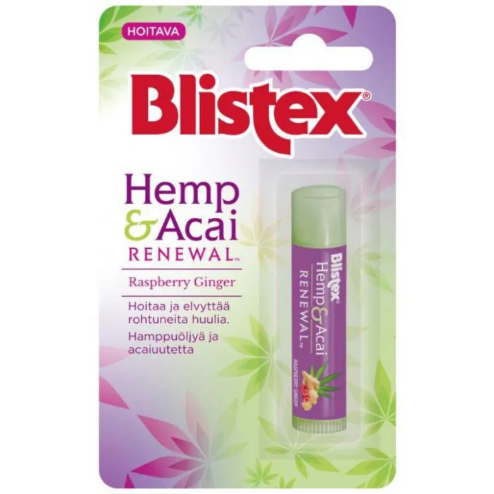 Blistex Hemp & Acai Renewal Raspberry Ginger Vadelma-inkivääri huulivo