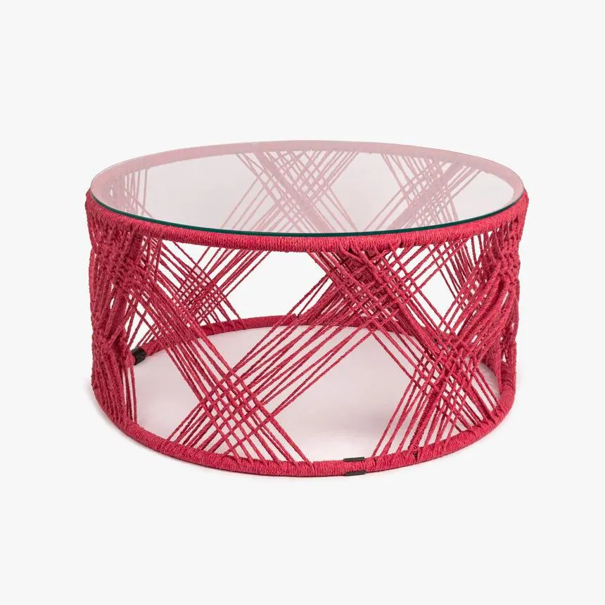 Mesa de apoio rosa D80x40cm PANTAI