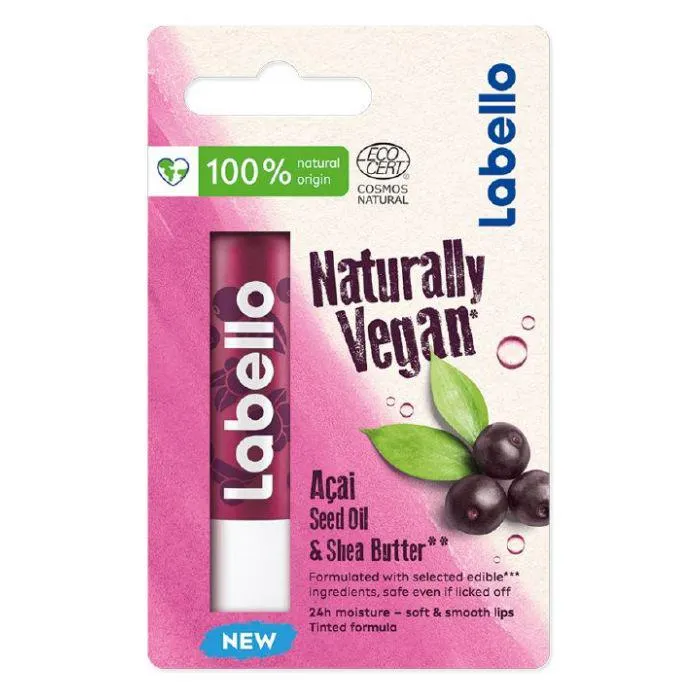 Labello 5,2ml Naturally Vegan Açai Seed Oil -huulivoide