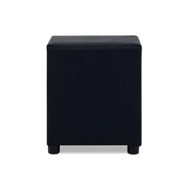 Small Leather-Touch Ottoman