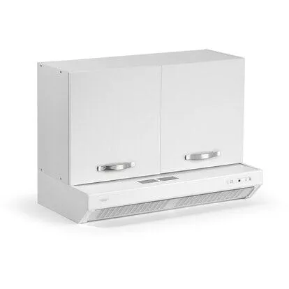 Pensile cucina sopra cappa 90 cm 2 ante bianco frassinato