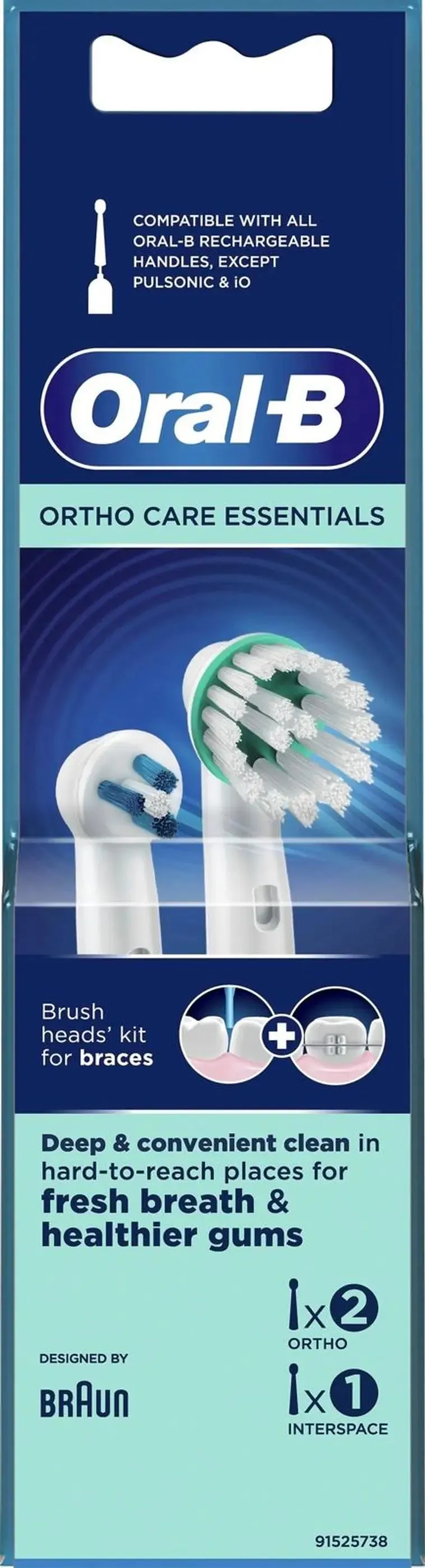 Oral-B Ortho Care Essentials 3kpl vaihtoharja